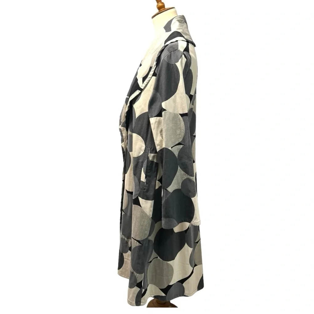 Bryn Walker Big Dot Print Open Front Art To Wear Lightweight Jacket Women Small - Picture 11 of 16